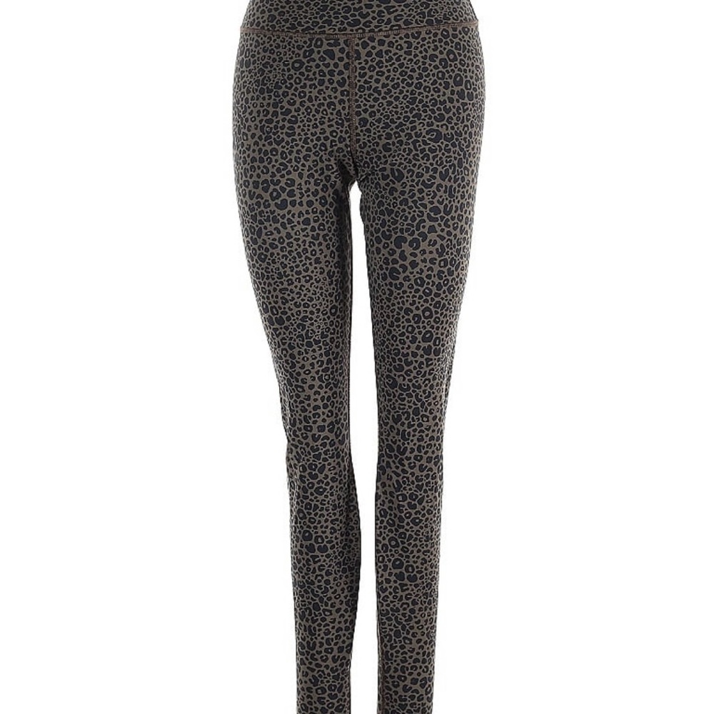 Alo Leopard Print Black/Olive green Legging High-Waist